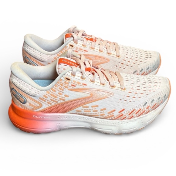 Brooks Shoes - Brooks Glycerin 20 Running Shoes Women's 7 Peach/Tangerine/Orange